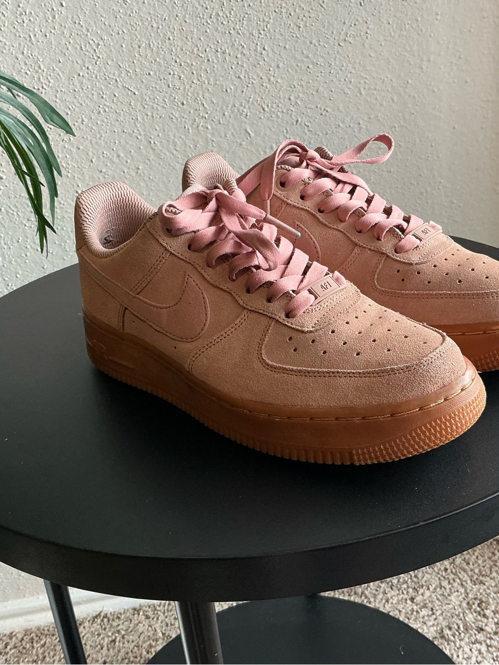 Nike Air Force 1 07 Low SD Particle Pink Suede Sneakers AA1117-601 Womens 7.5
